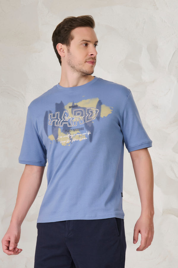 Play Harder Graphics Oversized T-Shirt - Cool Gray