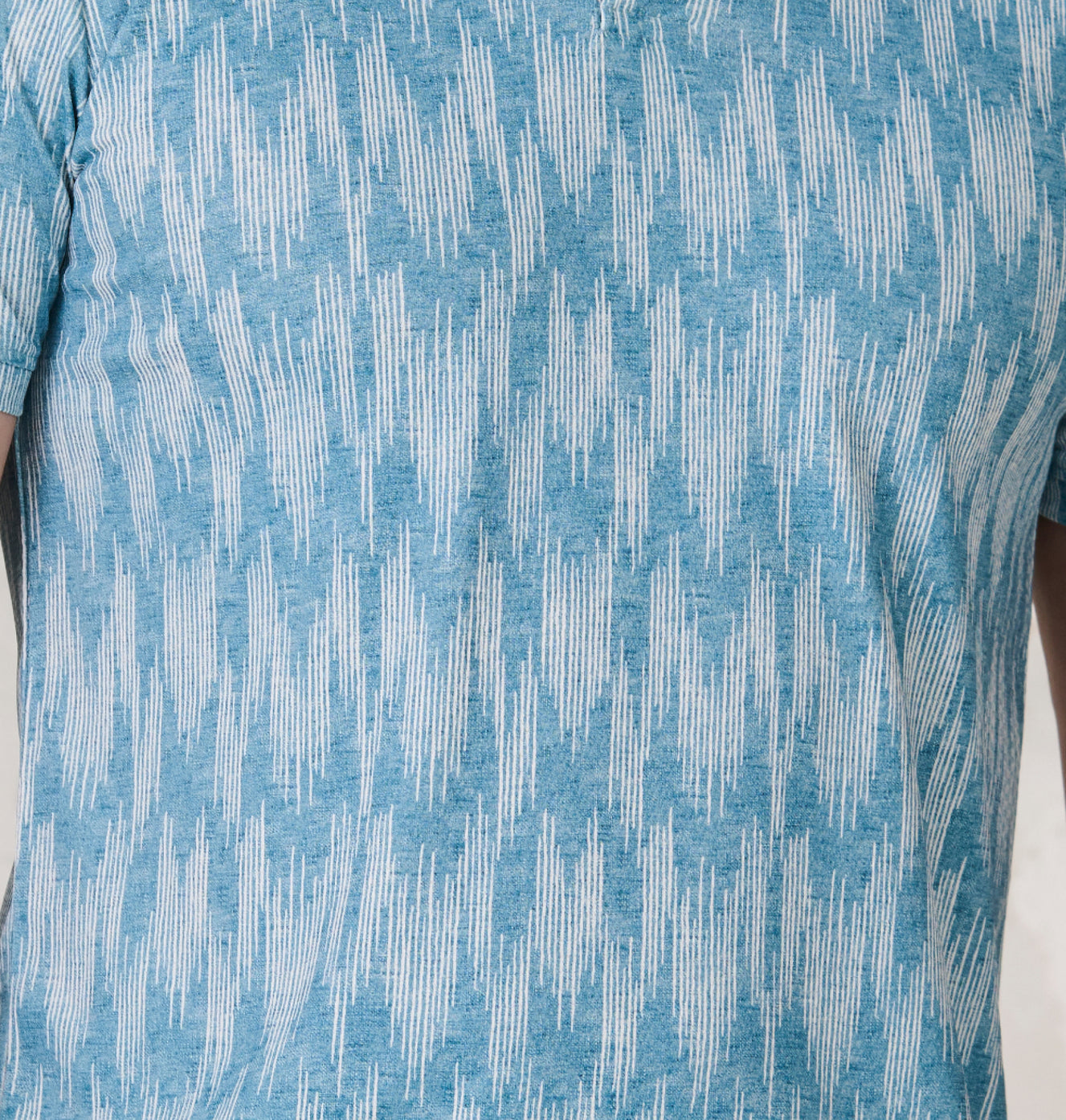 Ikat Cuban T-Shirt - Teal