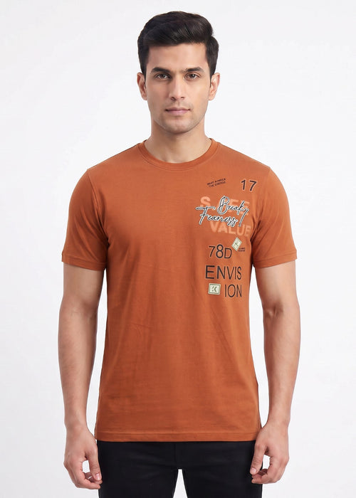 Browntypography-graphic-tshirt