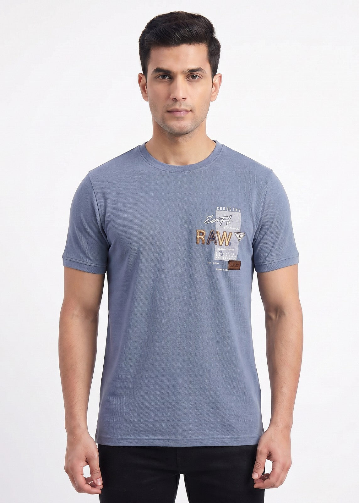 Buy D.grey raw-graphic-tshirt Online Shopping view 1