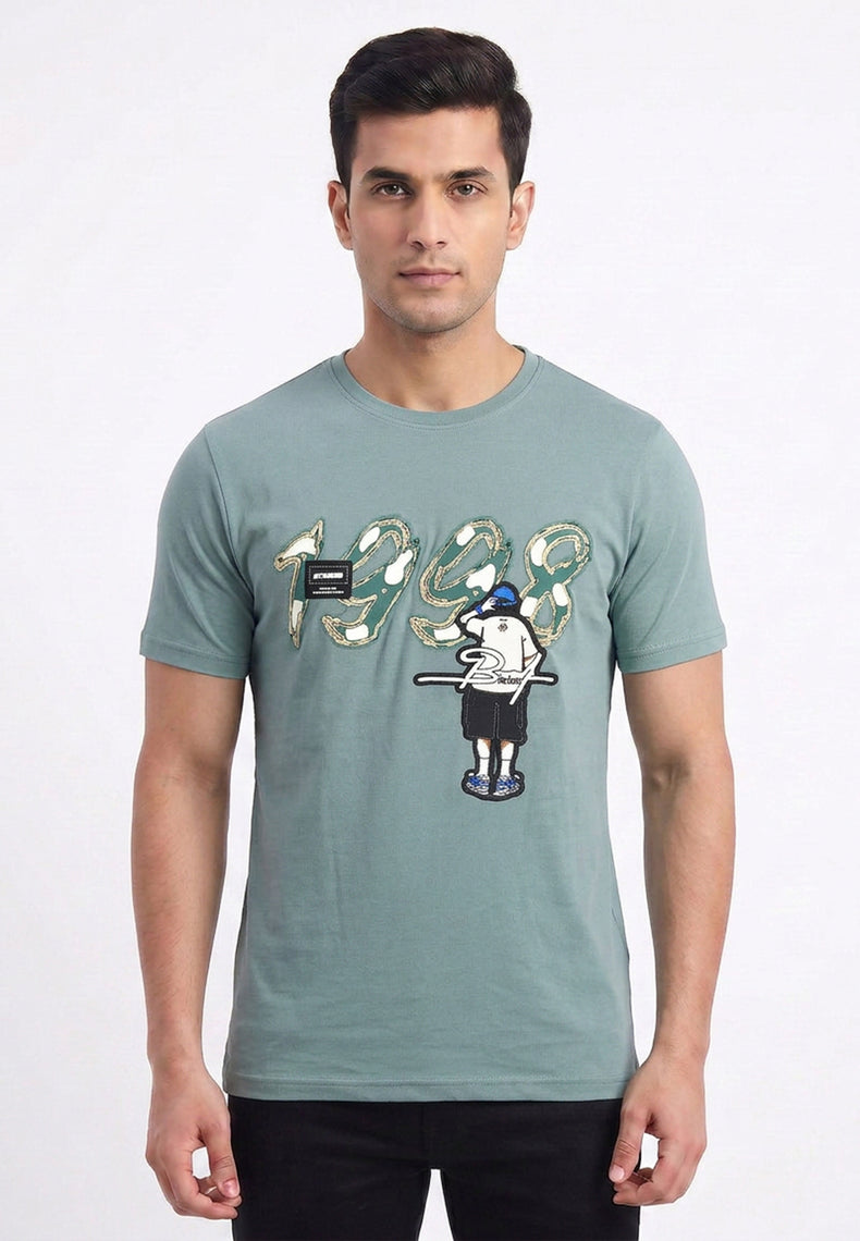 Olive-graphic-print-tshirt