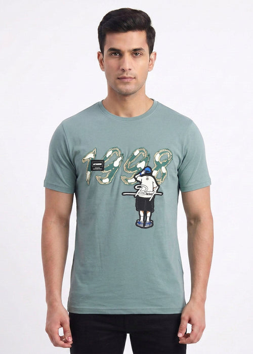 Olive-graphic-print-tshirt
