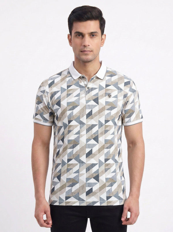 Abstract Geometric Polo T-Shirt