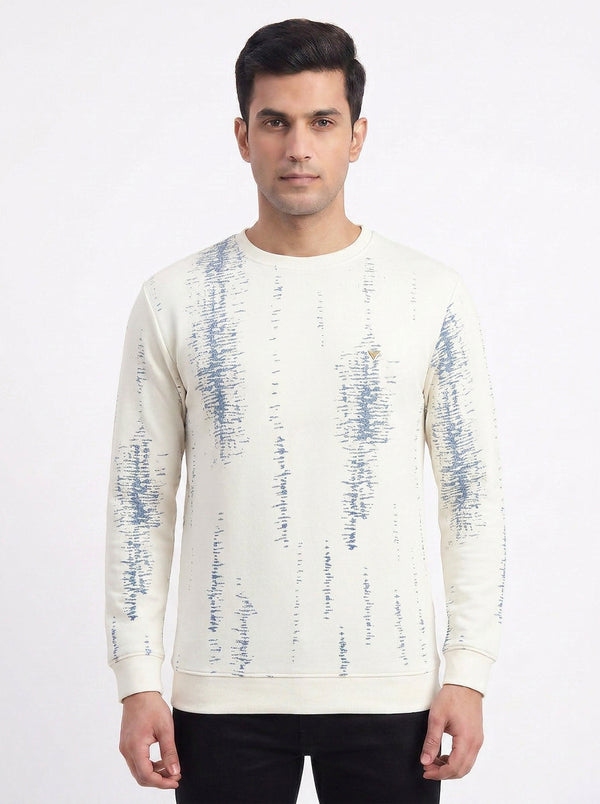 Abstract Stripe Print Sweatshirt