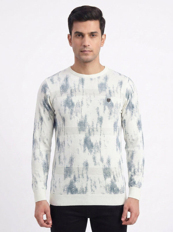 Abstract Brush Print Sweatshirt
