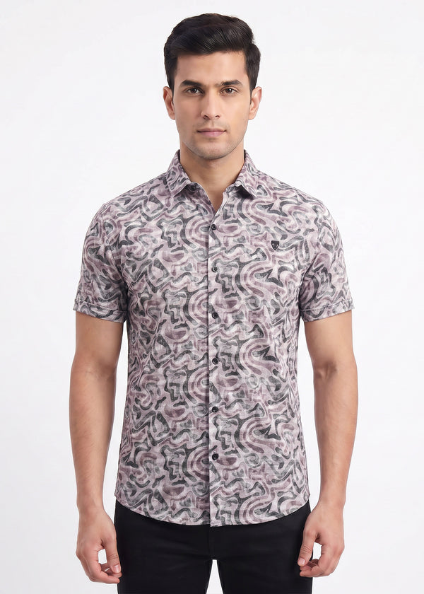 Abstract Printed Casual Shirt