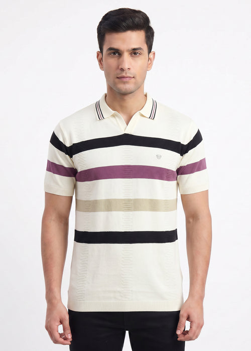 O.white-multicolor-striped-polo-tshirt