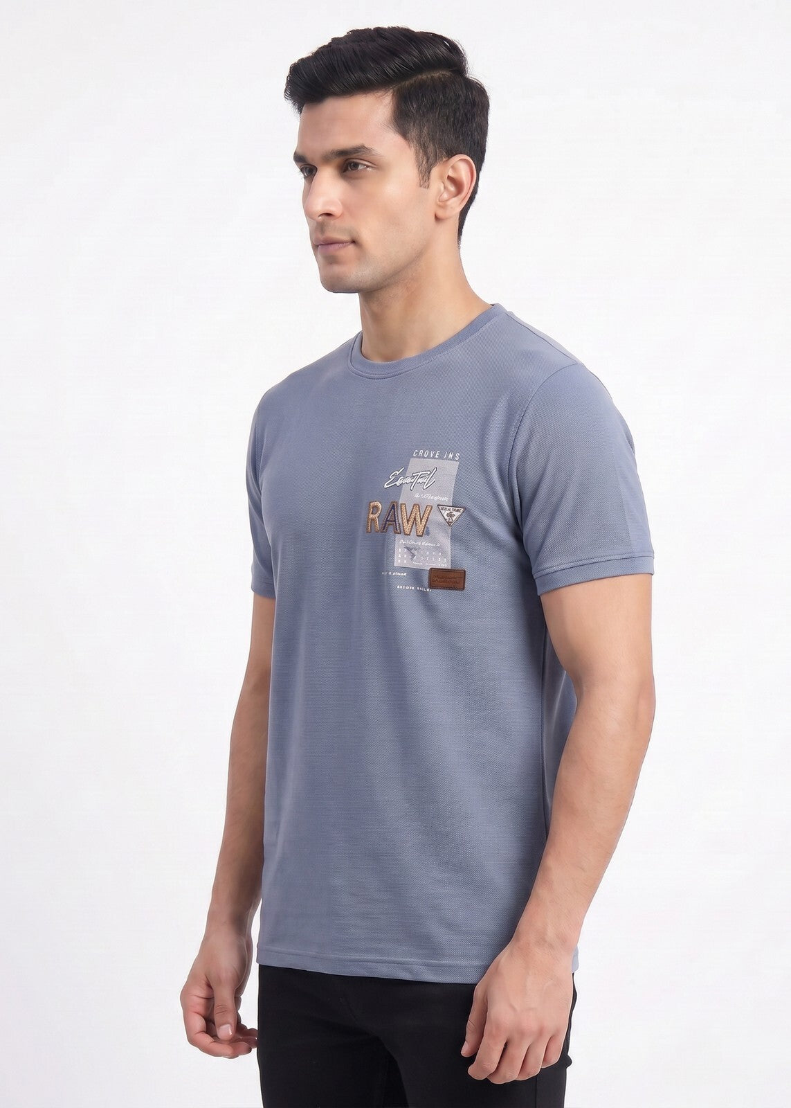 Buy D.grey raw-graphic-tshirt Online Shopping view 4