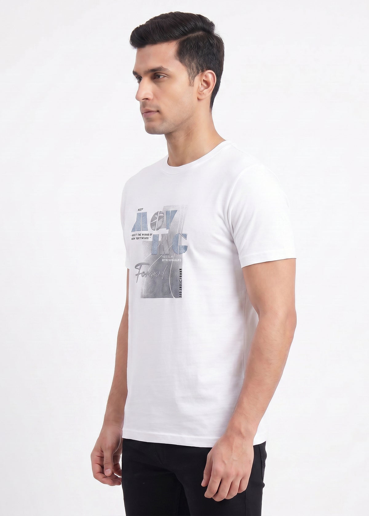Buy white-forward-graphic-tshirt Online Shopping view 4