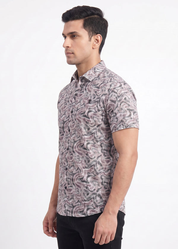 Abstract Printed Casual Shirt