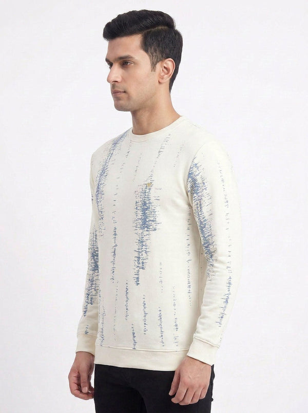 Abstract Stripe Print Sweatshirt