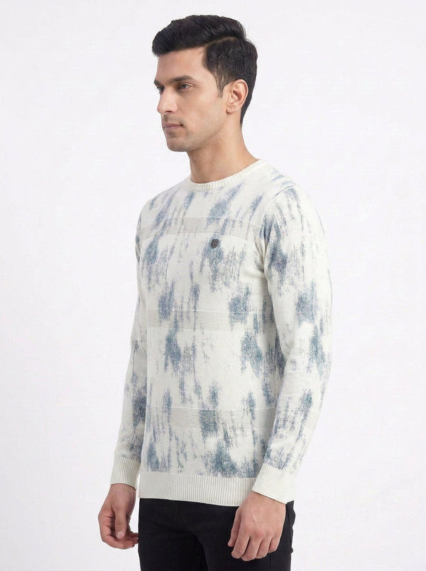 Abstract Brush Print Sweatshirt