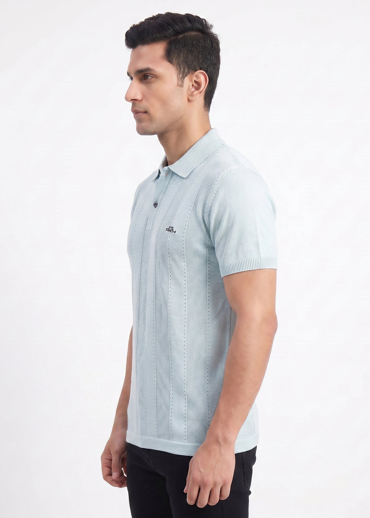 Buy Skywalk-textured-polo-tshirt Online Shopping view 4