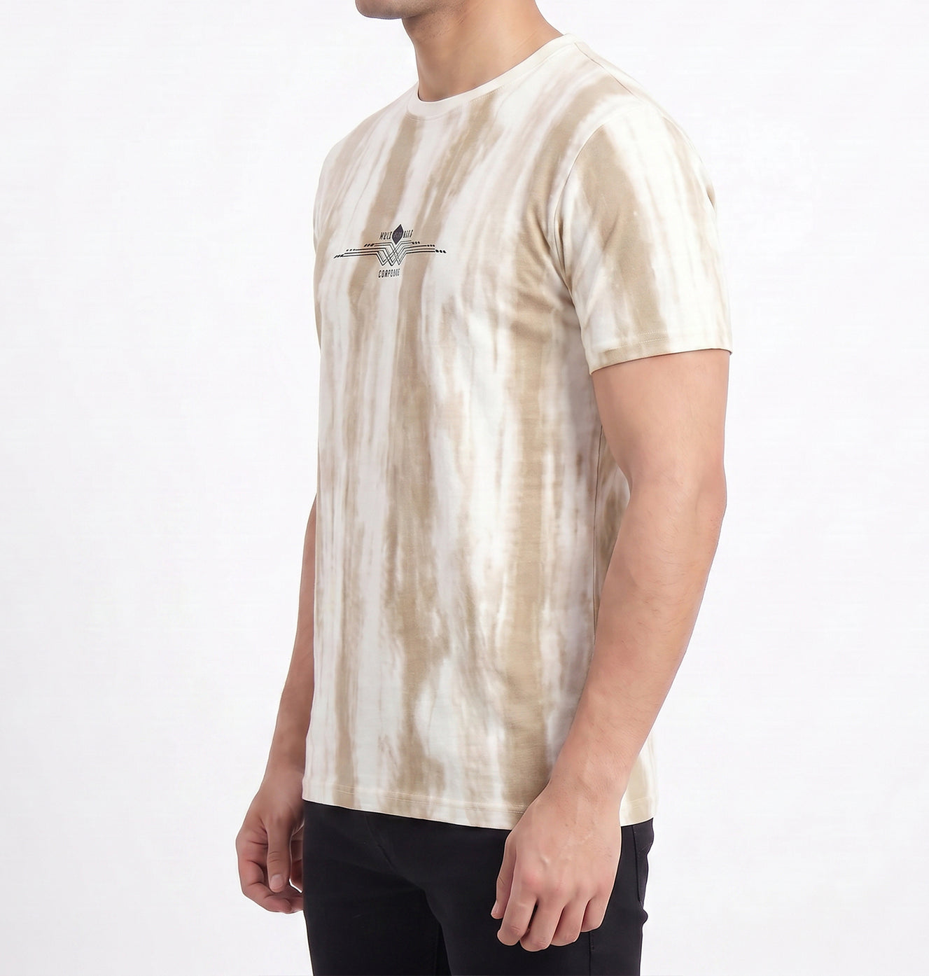 Khakhi-abstract-print-tshirt