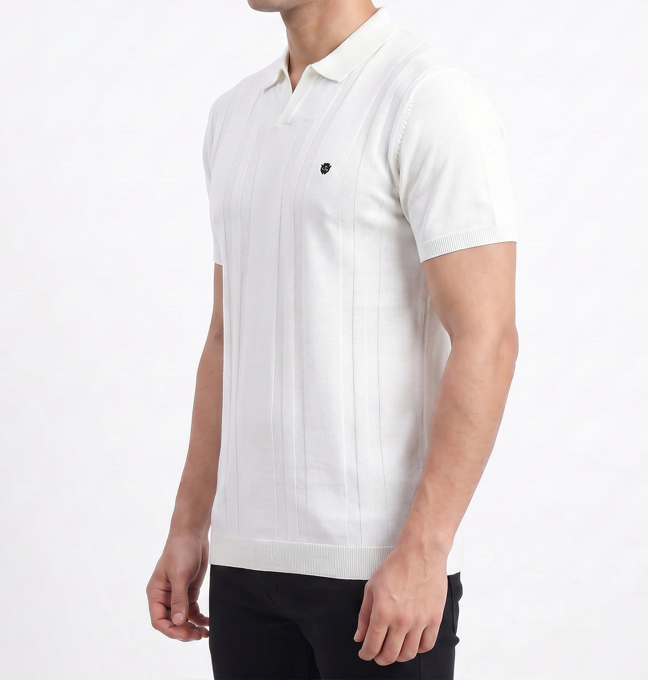 white-vertical-textured-polo-tshirt