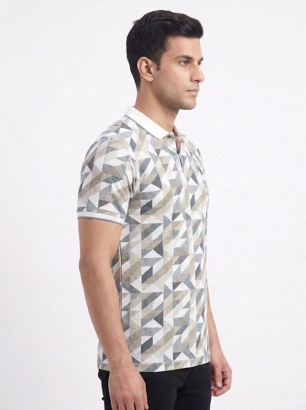 Abstract Geometric Polo T-Shirt