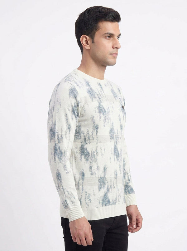 Abstract Brush Print Sweatshirt