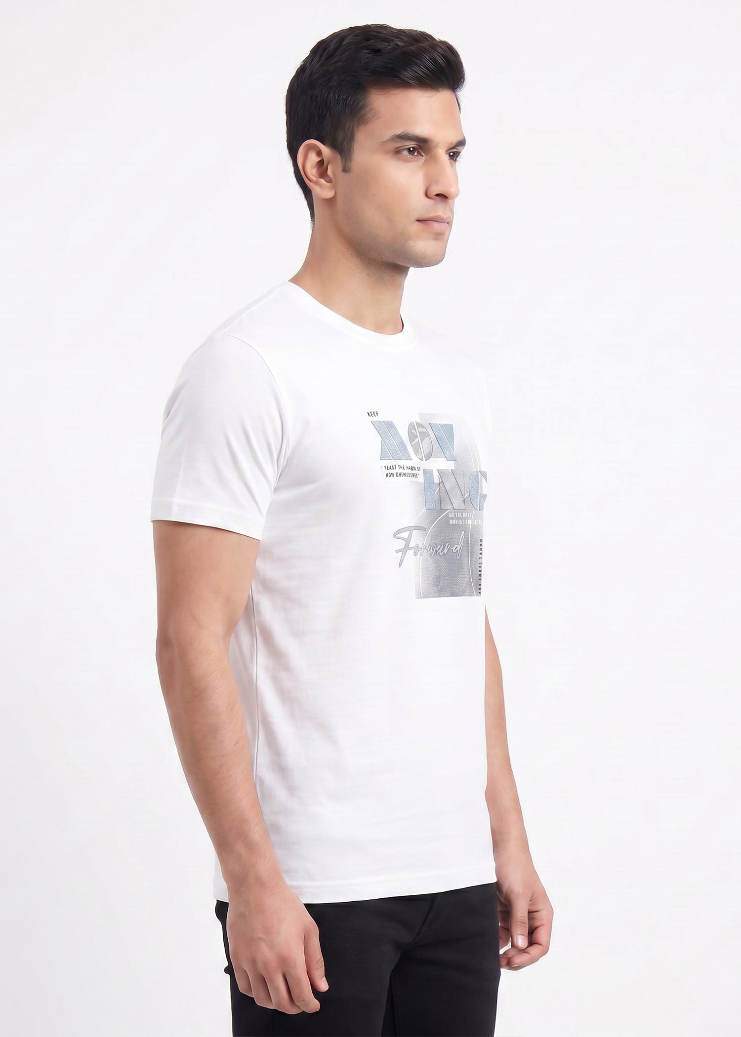 Buy white-forward-graphic-tshirt Online Shopping view 5