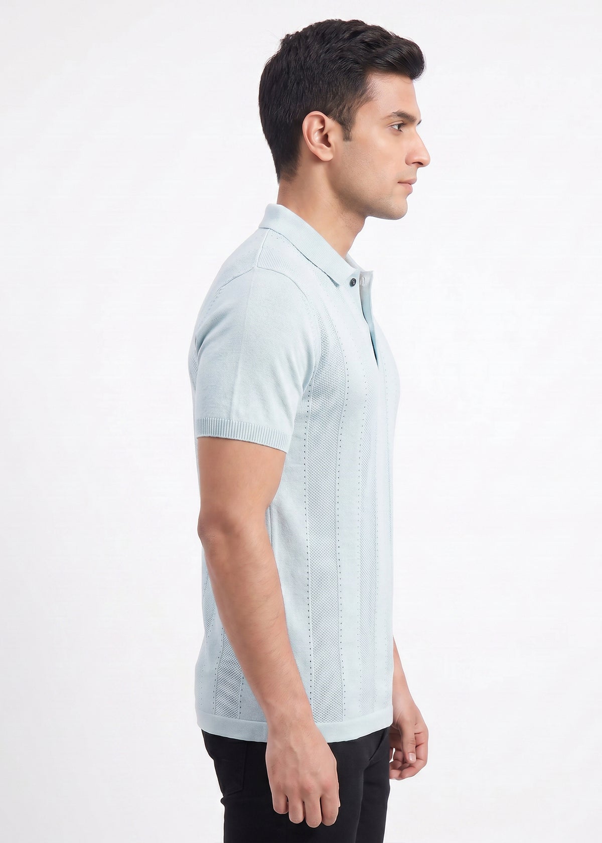 Buy Skywalk-textured-polo-tshirt Online Shopping view 5