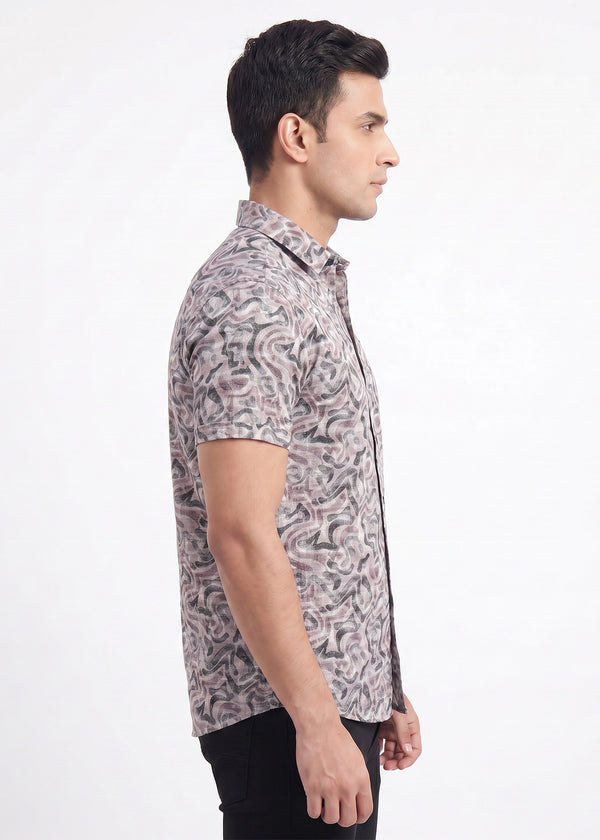 Abstract Printed Casual Shirt