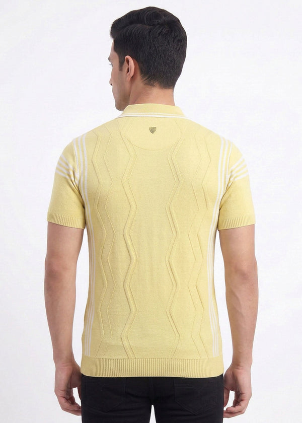 Popcorn Zip Knit Polo