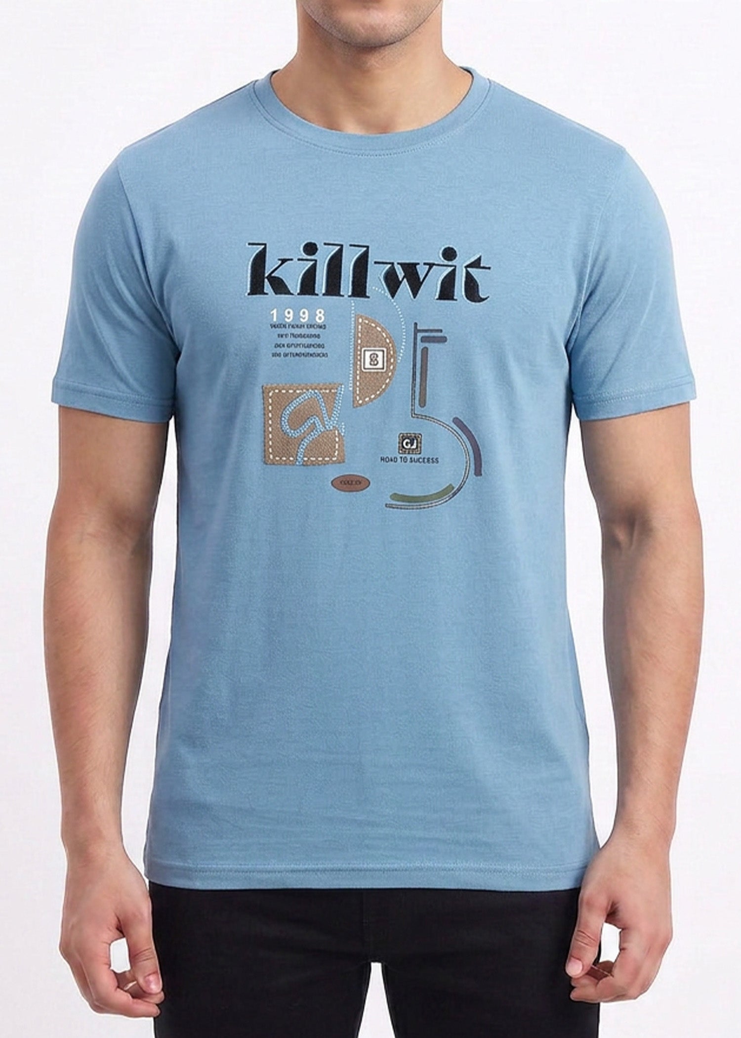 Buy N blue-kilwit-graphic-tshirt Online Shopping view 3